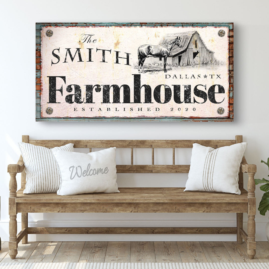 Rustic Horse Farmhouse Sign II