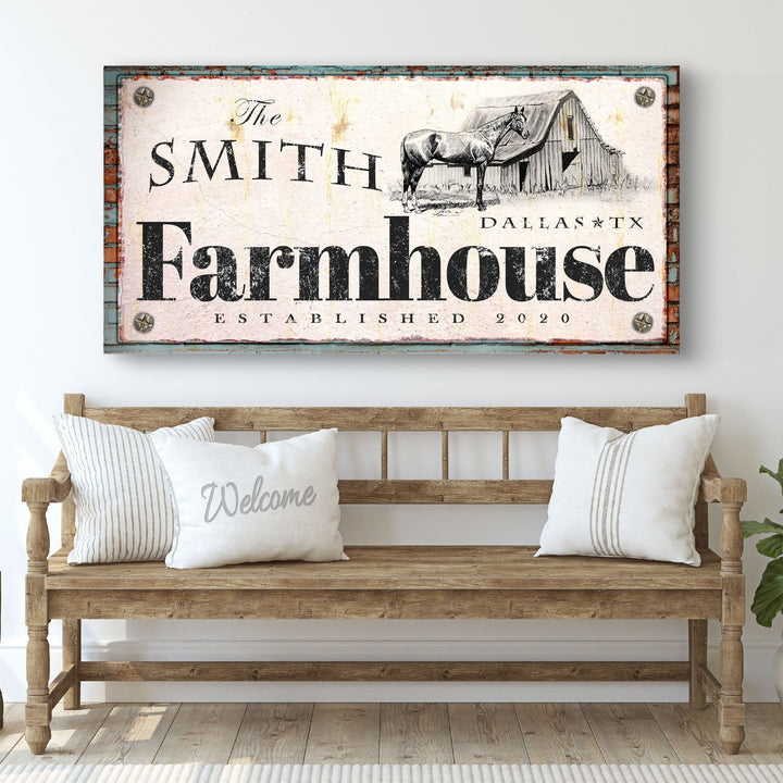 Rustic Horse Farmhouse Sign II