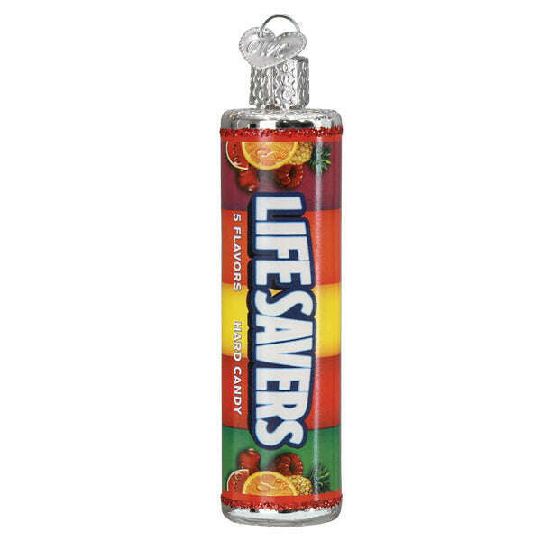 Old World Christmas Lifesavers Blown Glass Ornament
