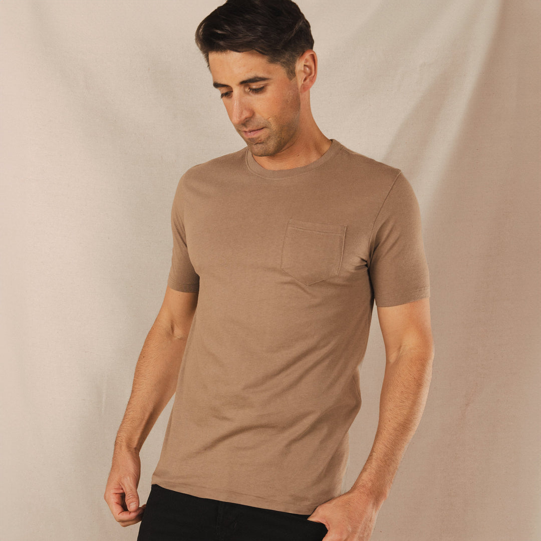 The Desert Roams | Light Brown Everyman™ Pocket T Shirt
