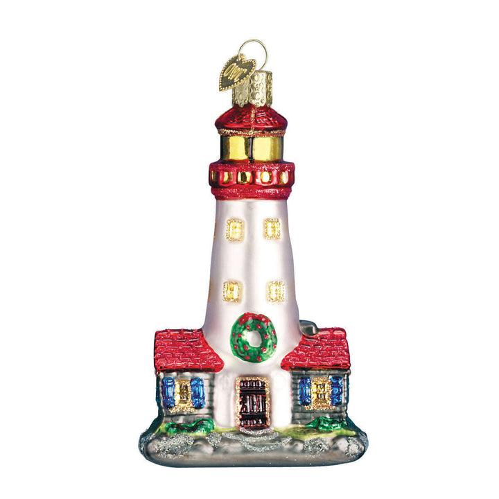 Old World Christmas Lighthouse Blown Glass Ornament