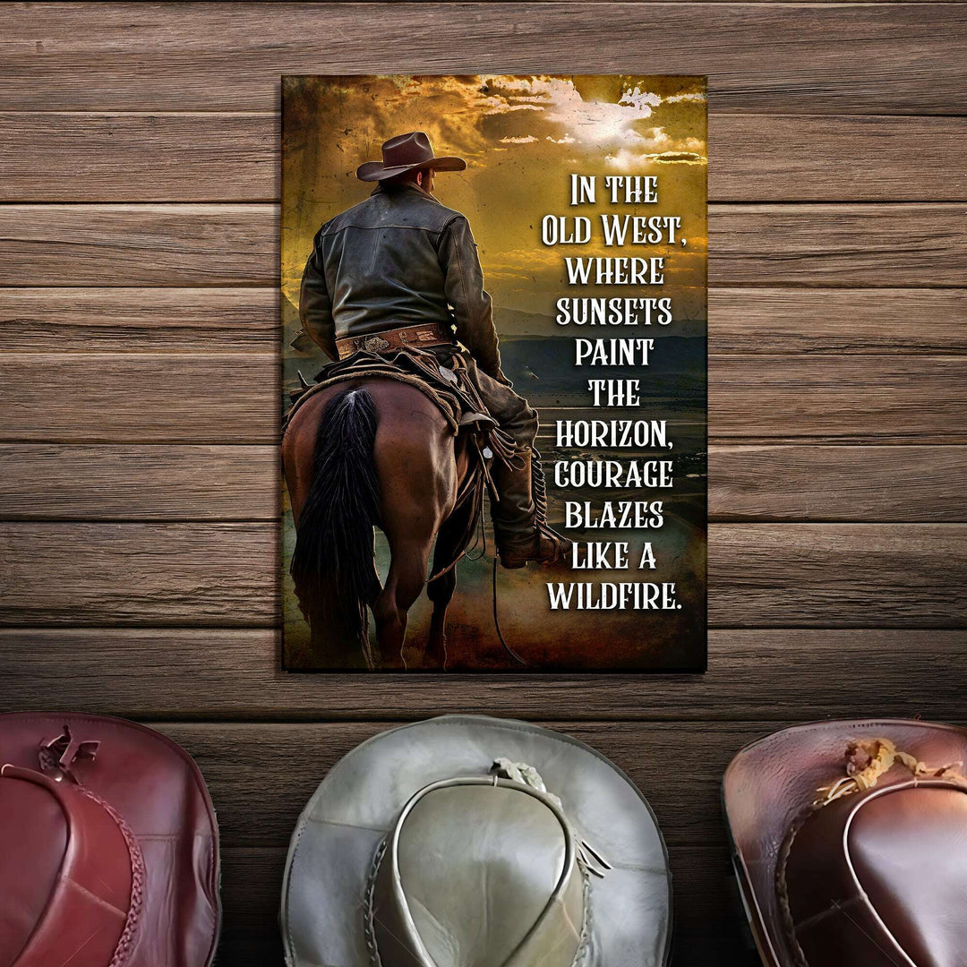 Like A Wildfire In The Old West Sign