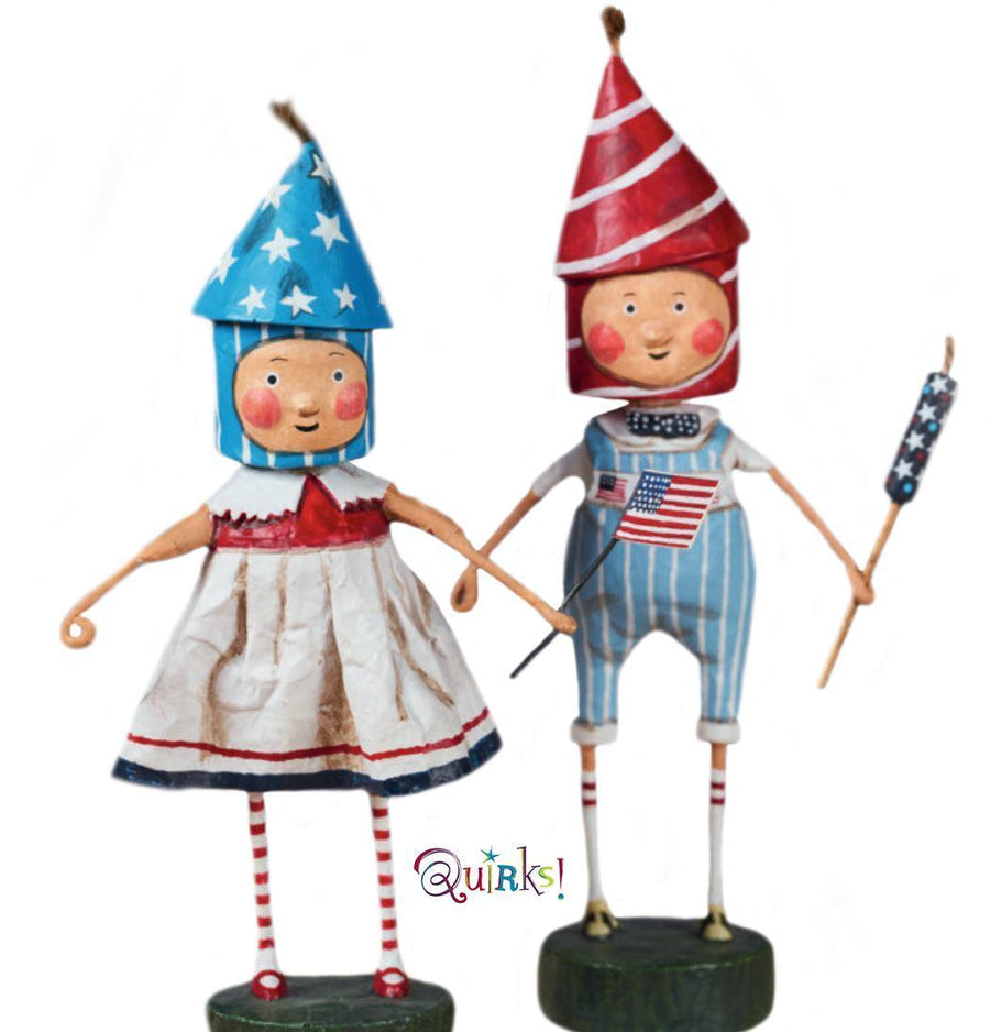Lil' Firecrackers Set of 2 Lori Mitchell Collectible Figurines - Quirks!