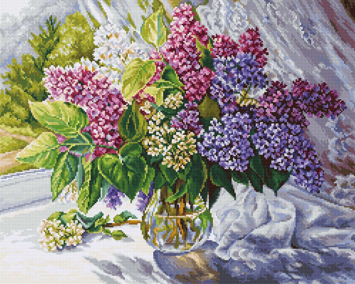 Lilac Bouquet B7015L Counted Cross-Stitch Kit