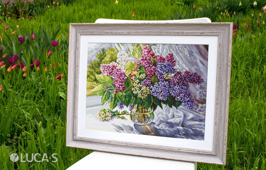 Lilac Bouquet B7015L Counted Cross-Stitch Kit