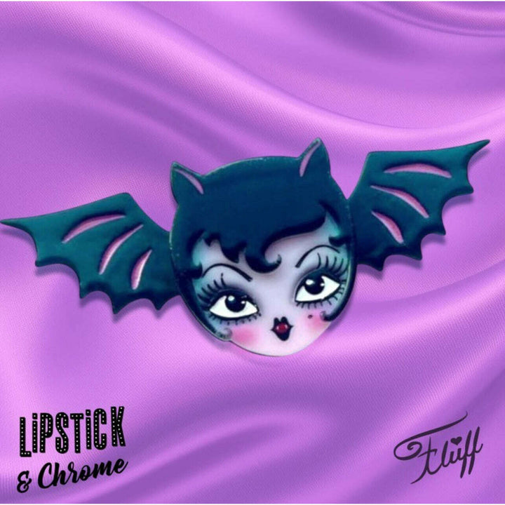 Lily the Vamp Brooch by Miss Fluff x Lipstick & Chrome – view 3