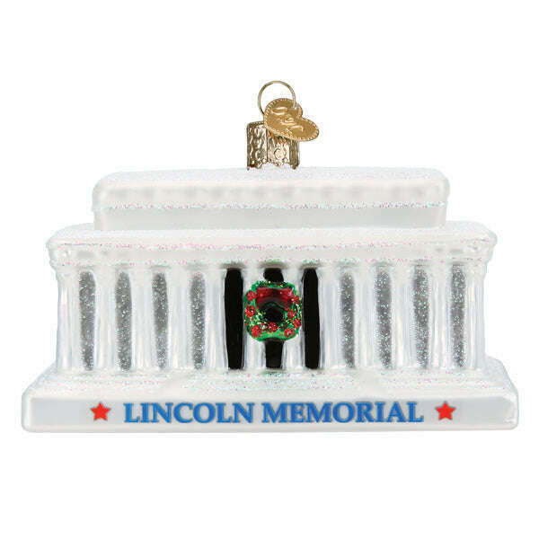 Old World Christmas Lincoln Memorial Blown Glass Ornament