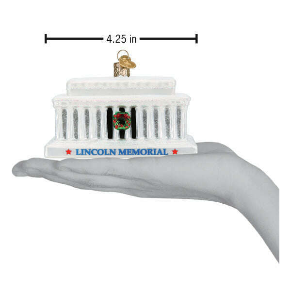 Old World Christmas Lincoln Memorial Blown Glass Ornament