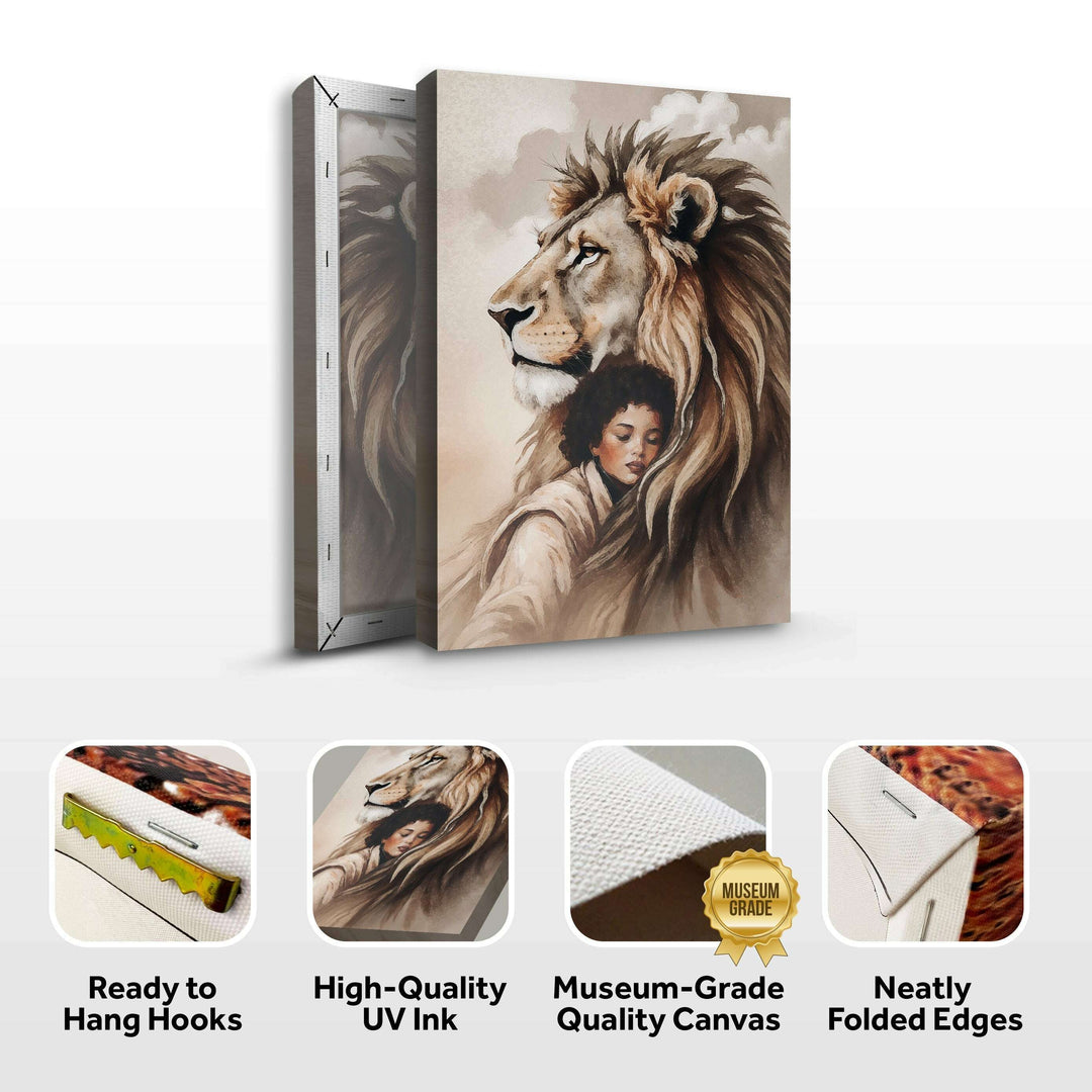 Lion And Girl Faith Wall Art