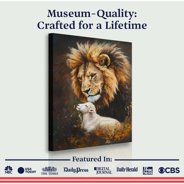 Lion And Sheep Faith Wall Art