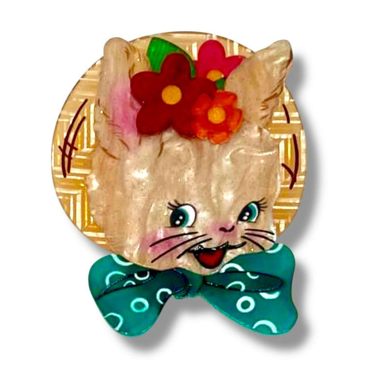 Bunny Bloom Brooch by Lipstick & Chrome – view 2