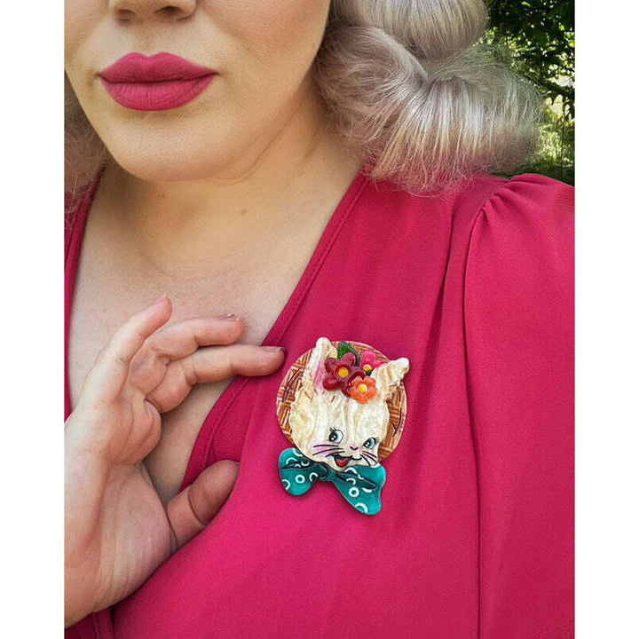 Bunny Bloom Brooch by Lipstick & Chrome – view 3