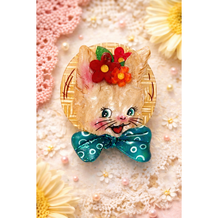 Bunny Bloom Brooch by Lipstick & Chrome – view 5