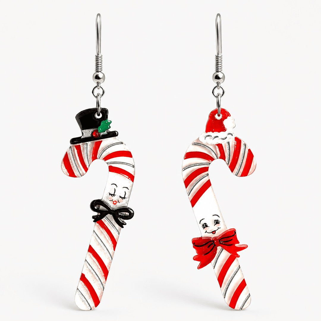 Candy Cane Couple Earrings by 50's Vintage Dame x Lipstick & Chrome – view 3