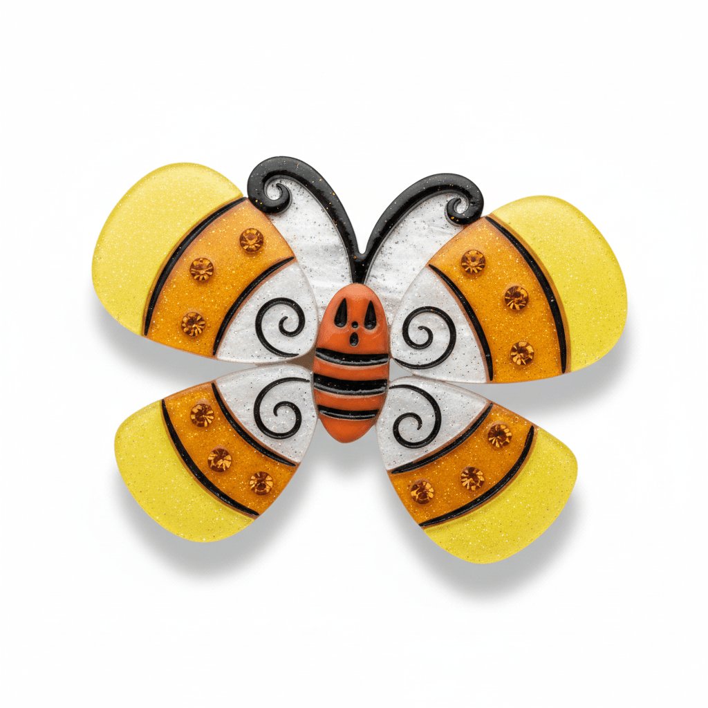 Candy Corn Winged Weena Brooch by Johanna Parker x Lipstick & Chrome – view 3