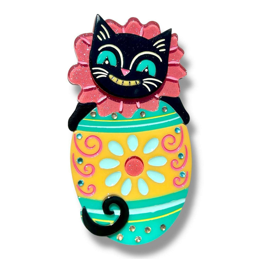 Eggcellent Easter Cat Brooch by Johanna Parker x Lipstick & Chrome – view 2