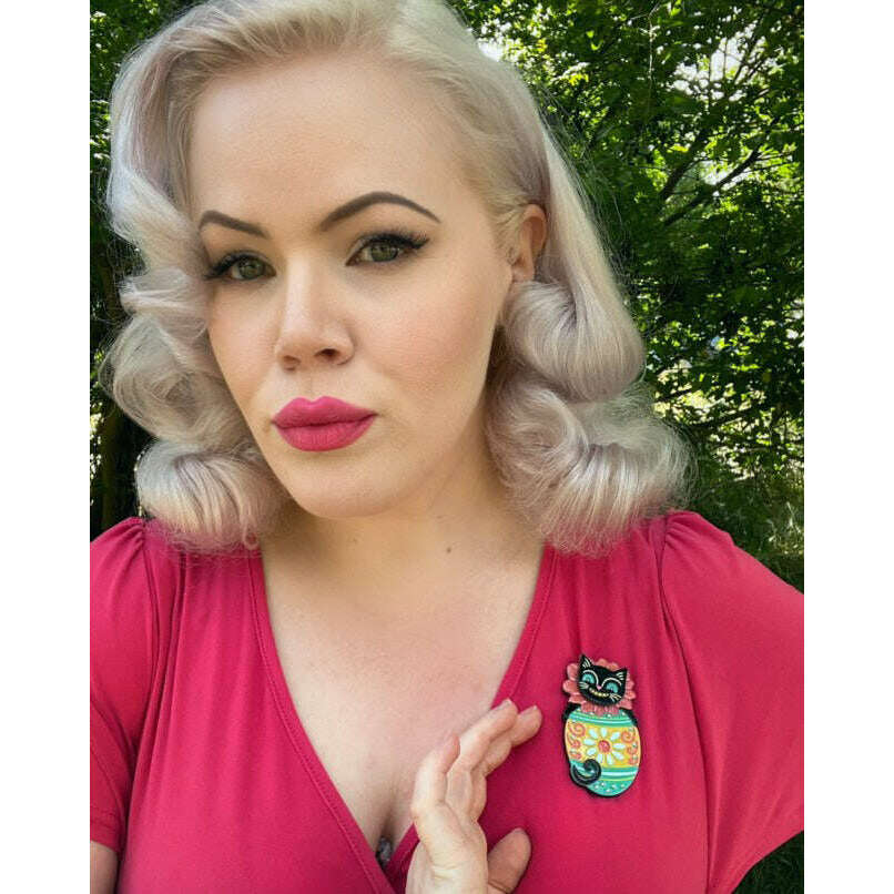 Eggcellent Easter Cat Brooch by Johanna Parker x Lipstick & Chrome – view 3