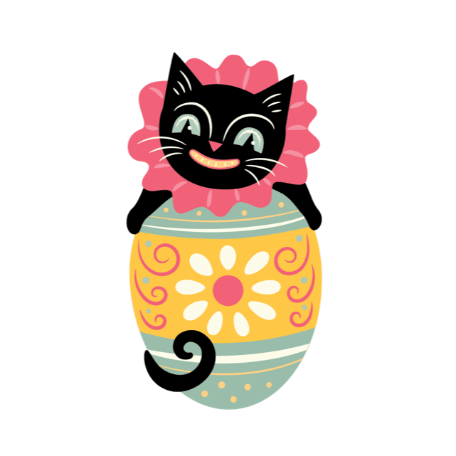 Eggcellent Easter Cat Brooch by Johanna Parker x Lipstick & Chrome – view 5