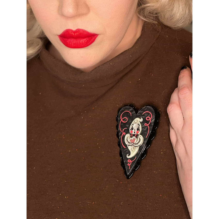 Haunted Heart Brooch by Johanna Parker x Lipstick & Chrome – view 3