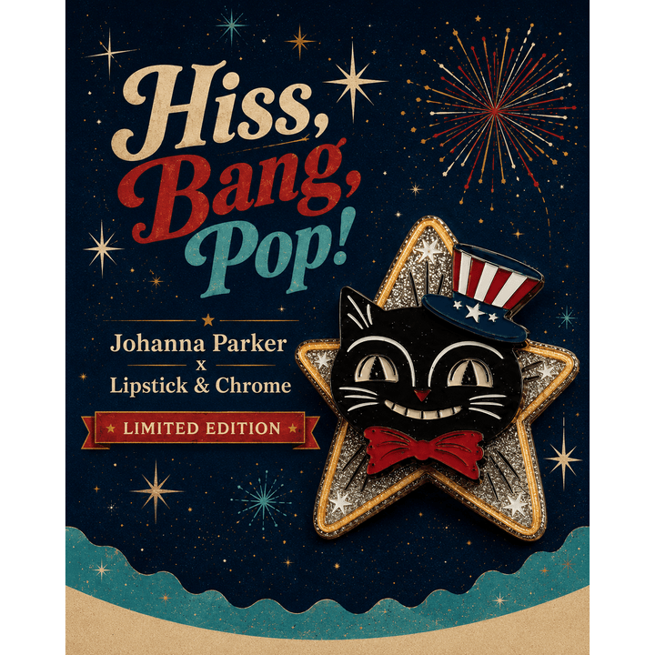 Hiss Bang Pop Brooch by Johanna Parker x Lipstick & Chrome – view 2