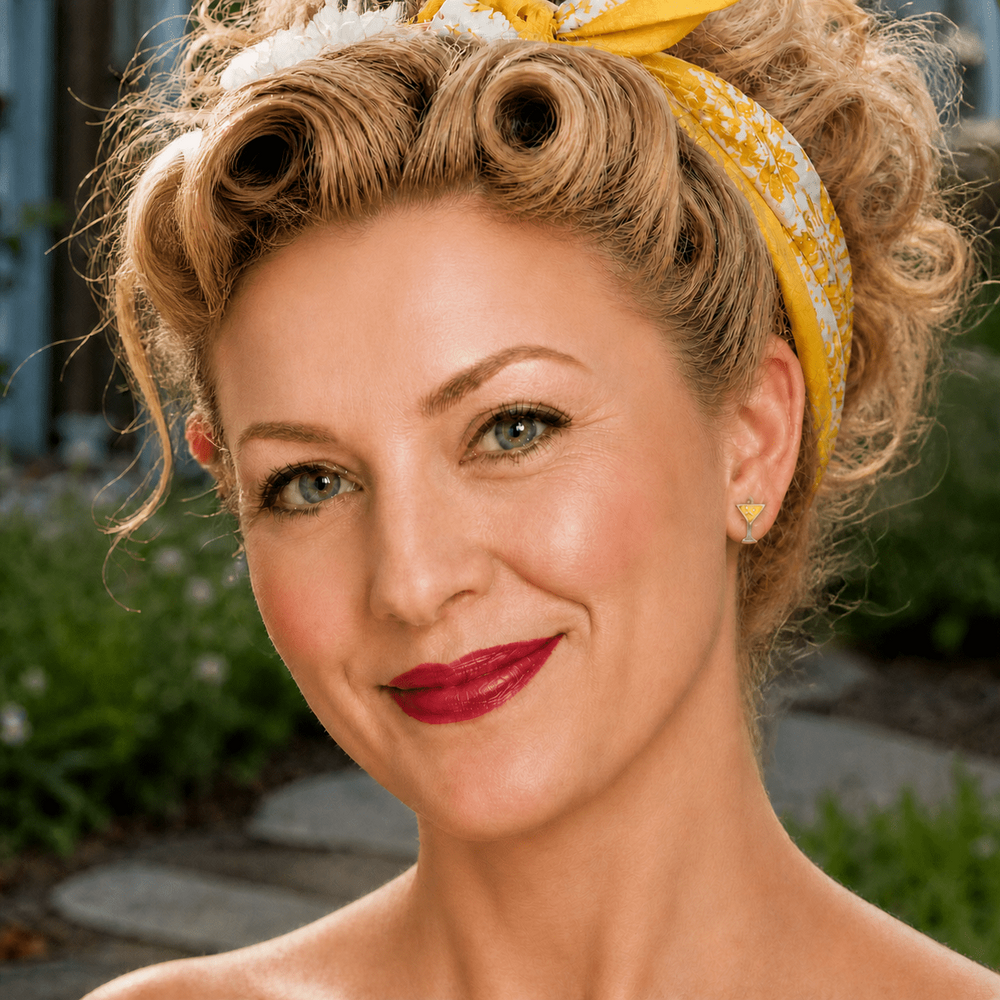 Itty-Bitty Martini Earrings by Lipstick & Chrome – view 3