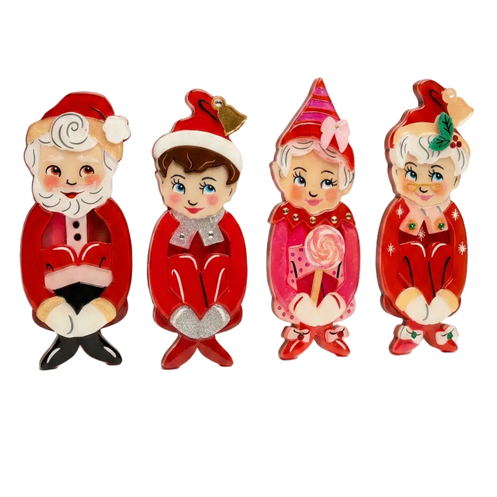 Elfin Around KneeHugger Brooch Set of 4