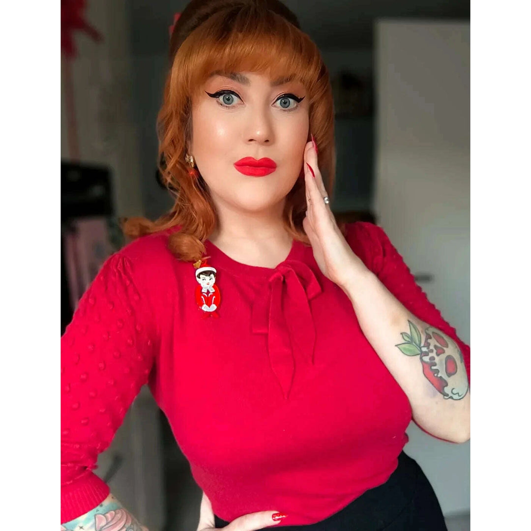 Merry Mischief Brooch by 50's Vintage Dame x Lipstick & Chrome – view 7