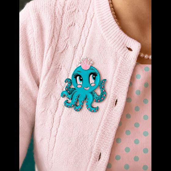 Olivia the Octo Cutie Brooch by Miss Fluff x Lipstick & Chrome – view 2