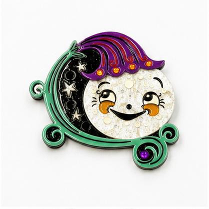 Peeking Petalluna Brooch by Johanna Parker x Lipstick & Chrome -TWILIGHT – view 2