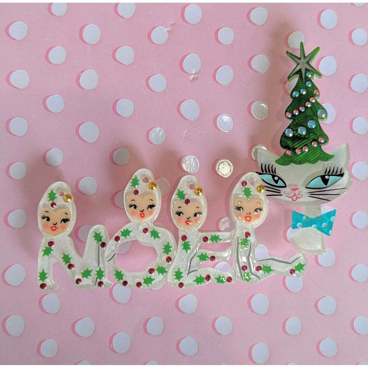 Playful Pixies NOEL Brooch by 50's Vintage Dame x Lipstick & Chrome – view 6