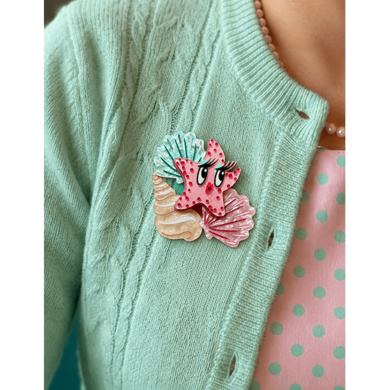 She Sells Seashells Brooch by Miss Fluff x Lipstick & Chrome – view 2