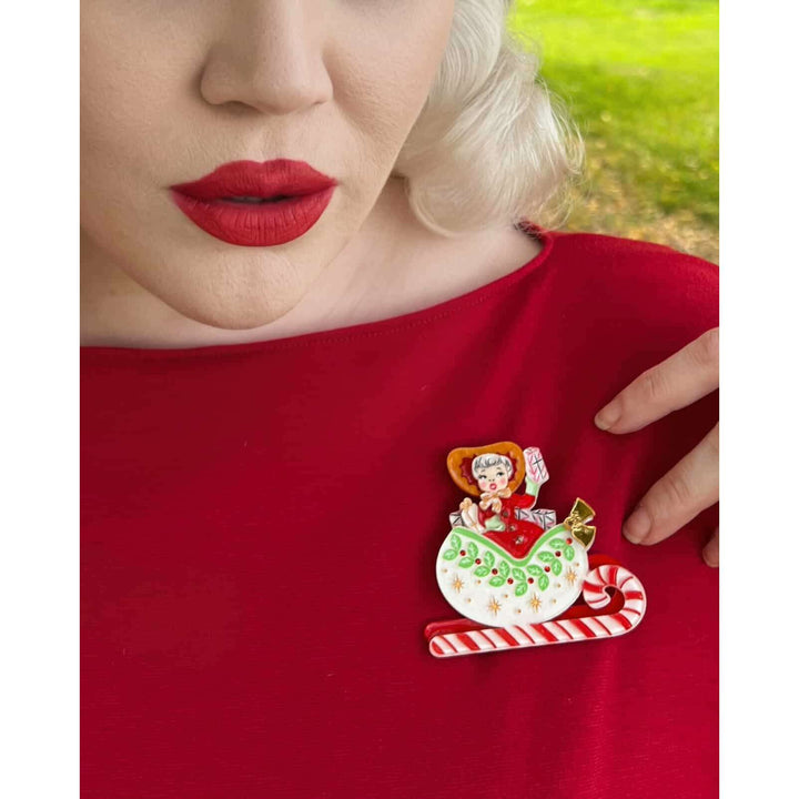 Sleigh All Day Brooch by 50's Vintage Dame x Lipstick & Chrome – view 3