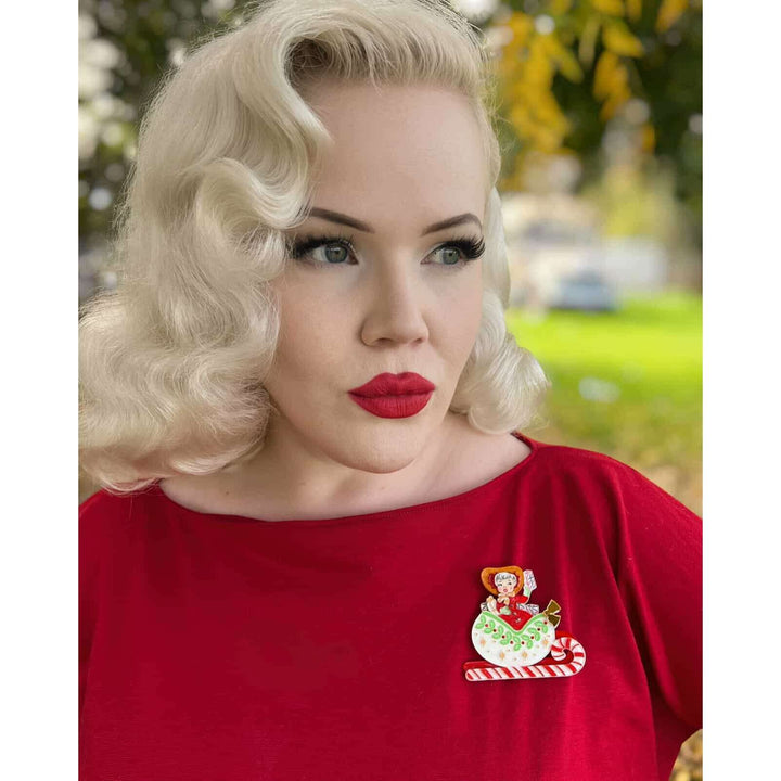 Sleigh All Day Brooch by 50's Vintage Dame x Lipstick & Chrome – view 4