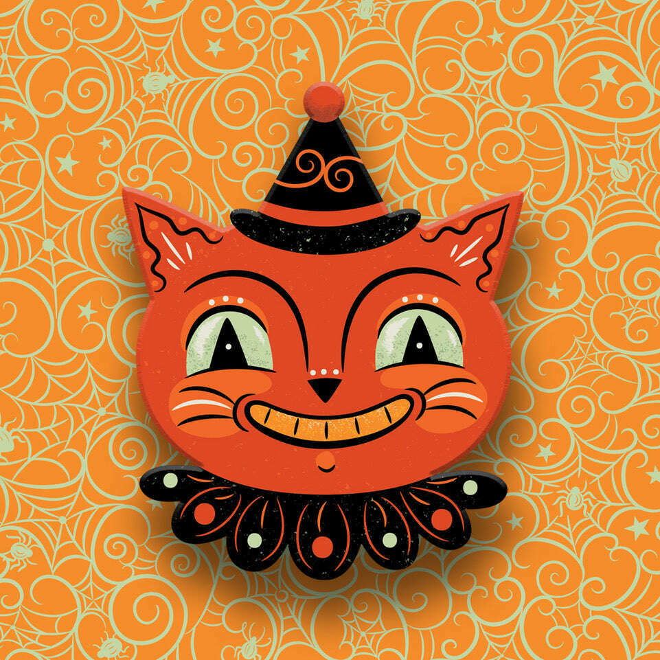 Spunky Copper Cat Brooch by Johanna Parker x Lipstick & Chrome – view 3
