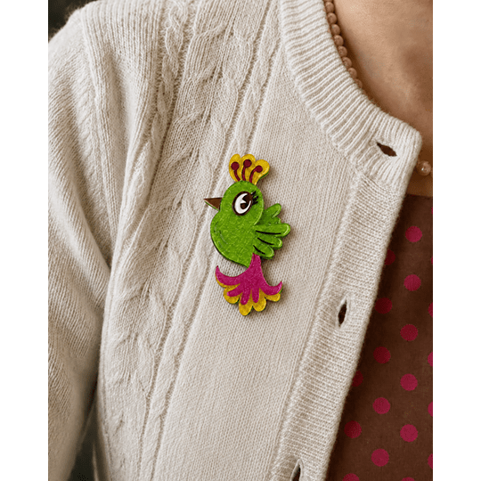 Tiki Tweetie Brooch by Miss Fluff x Lipstick & Chrome – view 3