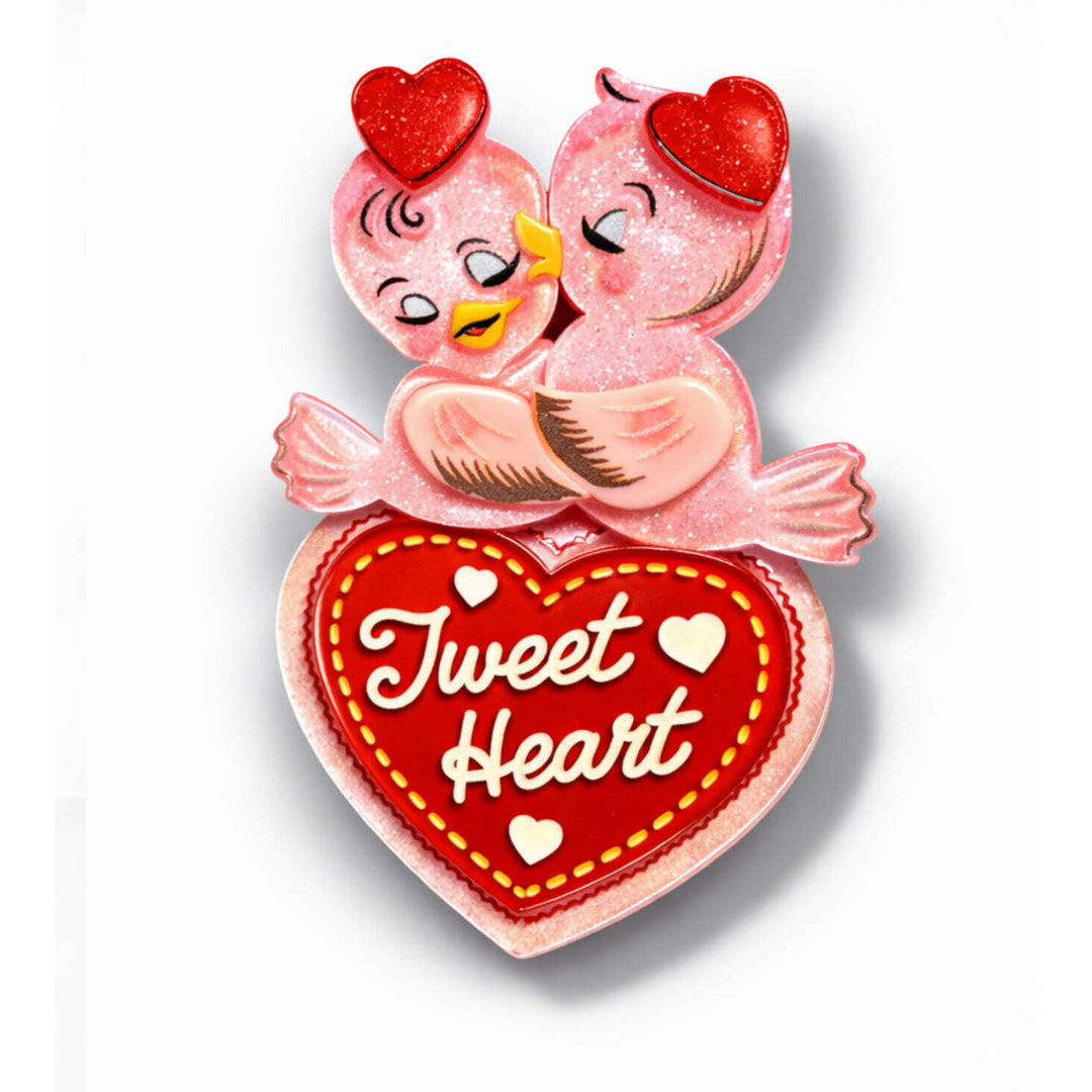 Tweet Heart Brooch by 50's Vintage Dame x Lipstick & Chrome – view 2