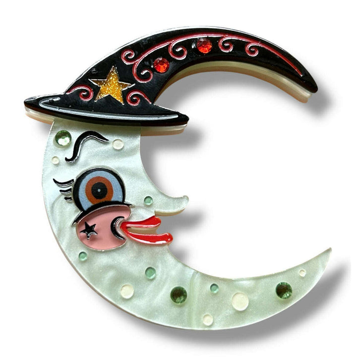 Witchy Crescent Moonhilda Brooch by Johanna Parker x Lipstick & Chrome – view 2