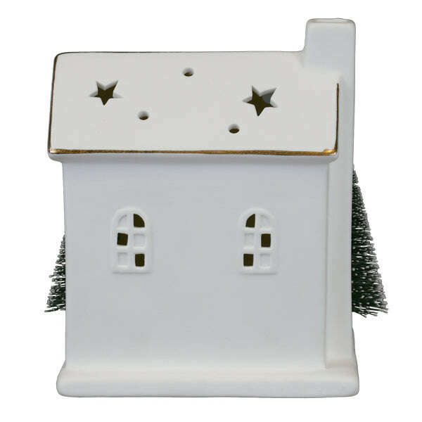 Old World Christmas Lit Ceramic House with Trees