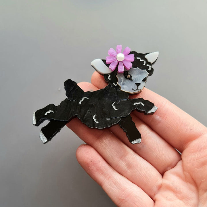 Little Black Sheep Brooch by Cherryloco Jewellery 4