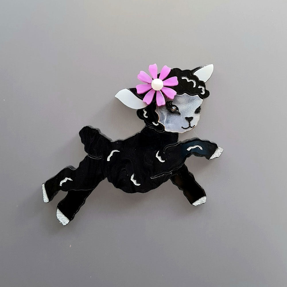 Little Black Sheep Brooch by Cherryloco Jewellery 2