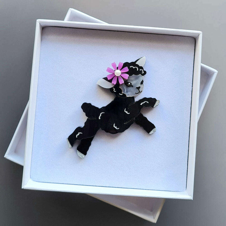 Little Black Sheep Brooch by Cherryloco Jewellery 3