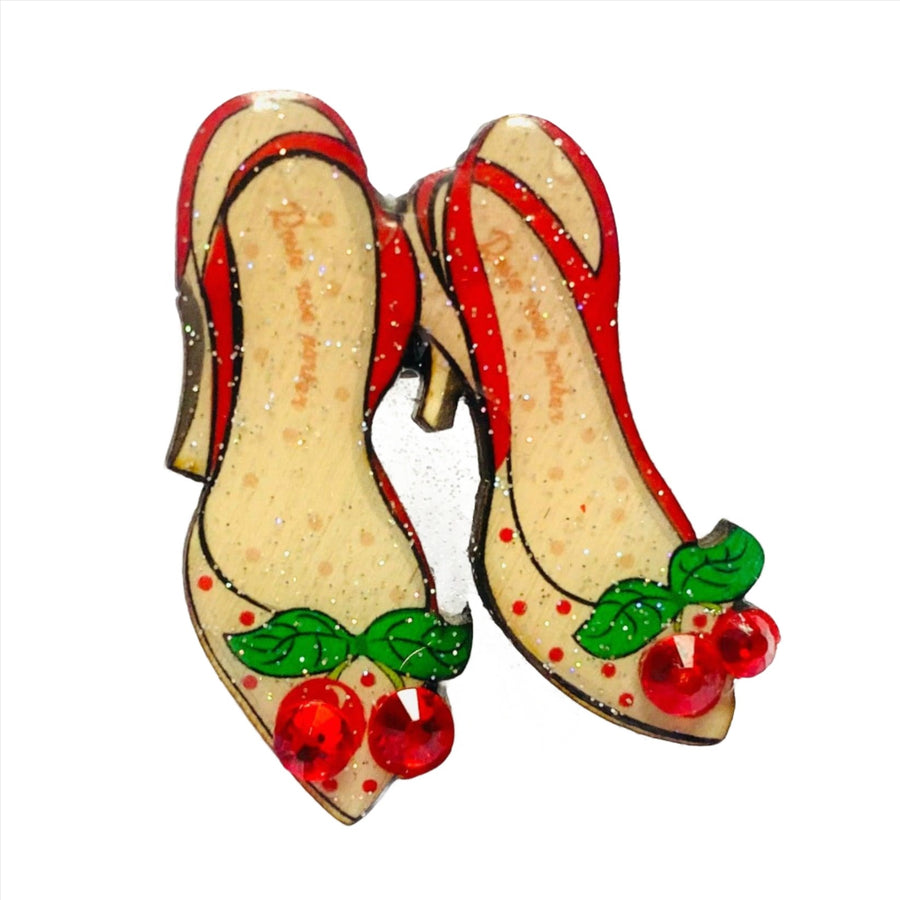 Little Cherry Shoes Brooch by Rosie Rose Parker - Quirks!