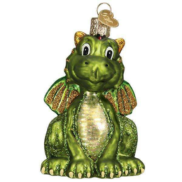 Old World Christmas Little Dragon Blown Glass Ornament