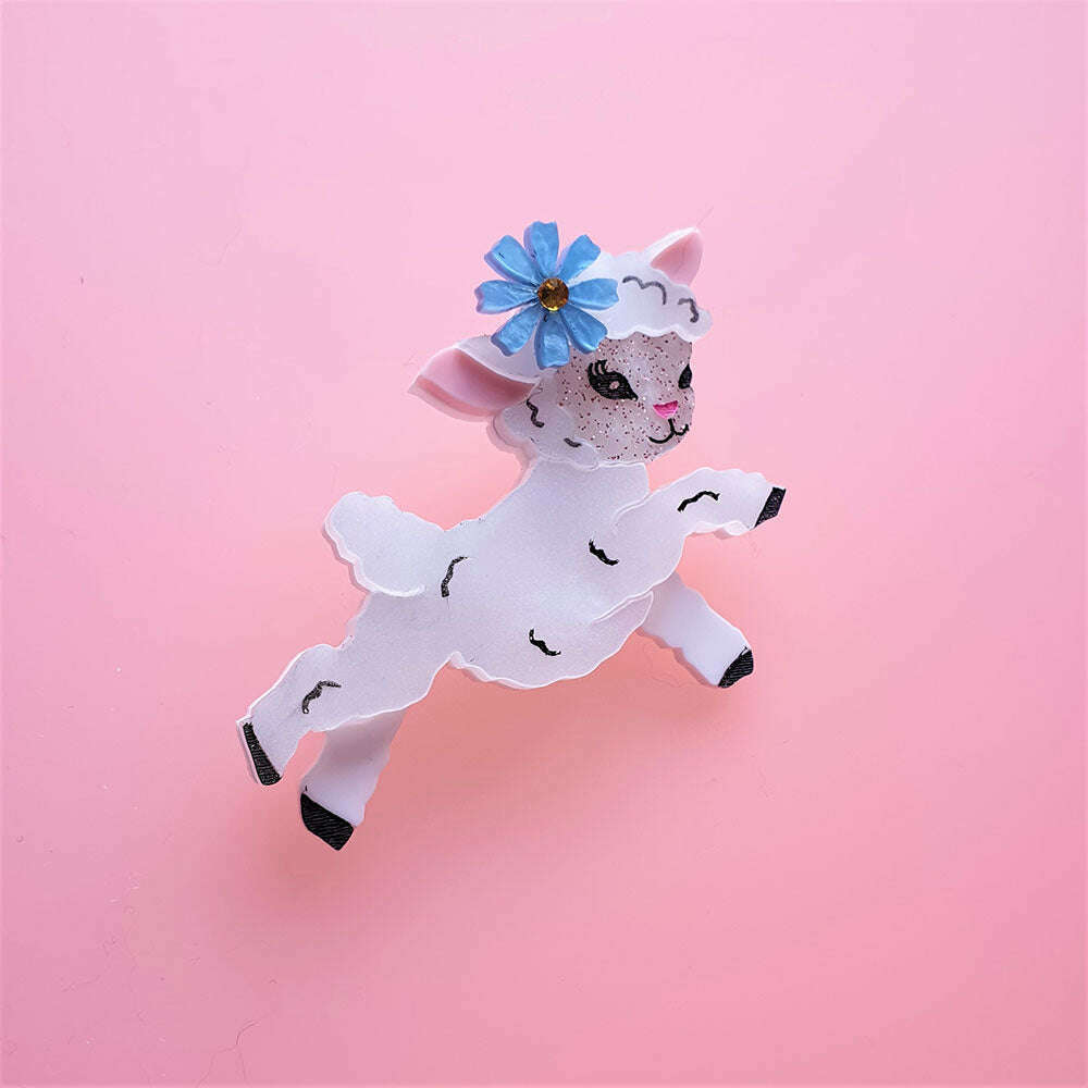 Little Lamb Brooch by Cherryloco Jewellery 3