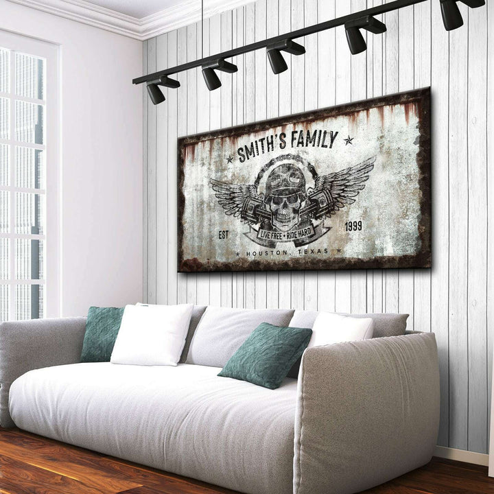 Live Free Ride Hard Sign