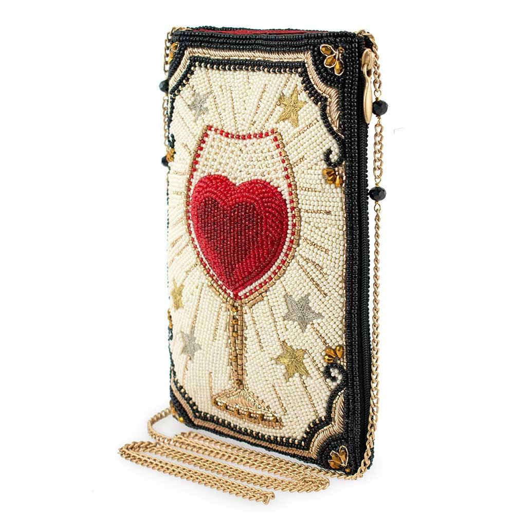 Live, Love & Wine Crossbody Phone Bag by Mary Frances image 4