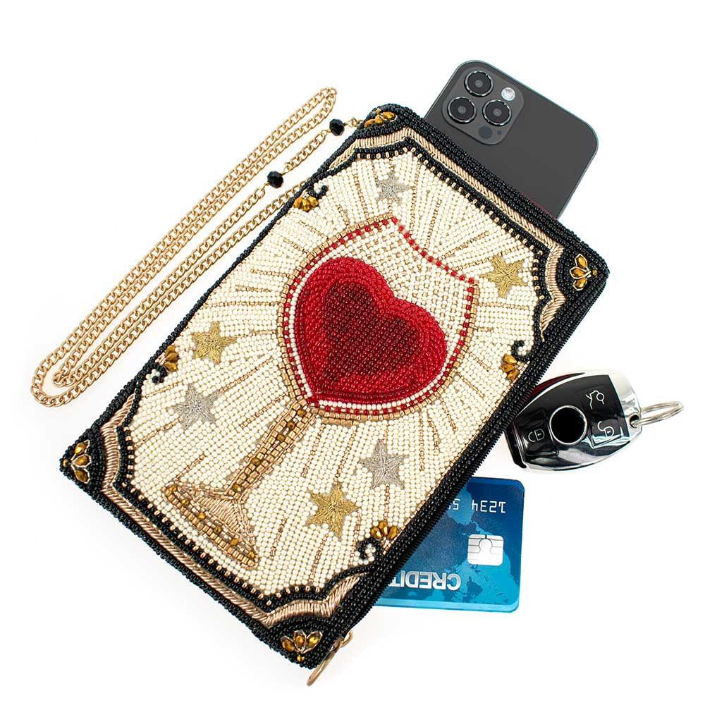 Live, Love & Wine Crossbody Phone Bag by Mary Frances image 6