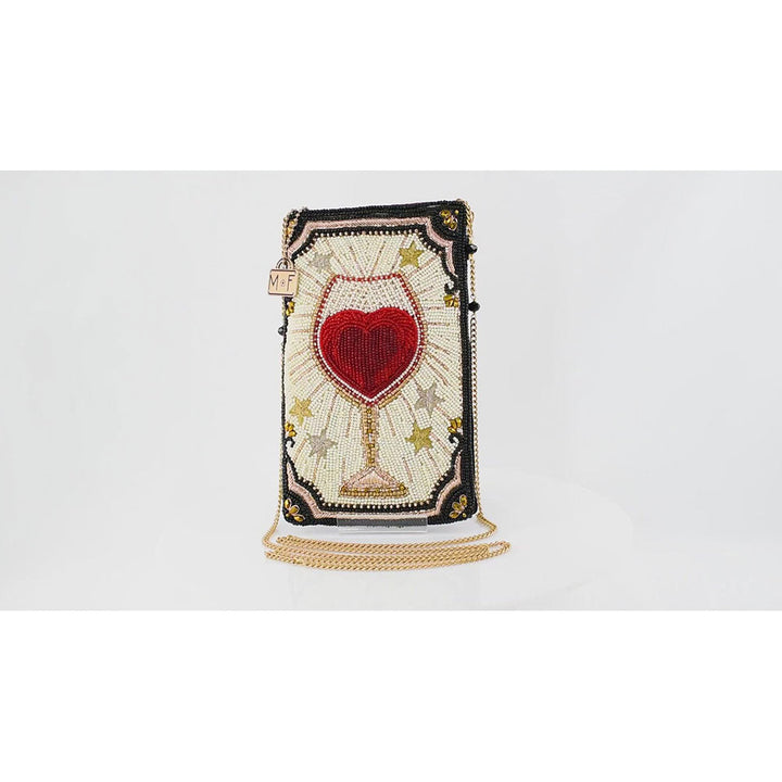 Live, Love & Wine Crossbody Phone Bag by Mary Frances image 7