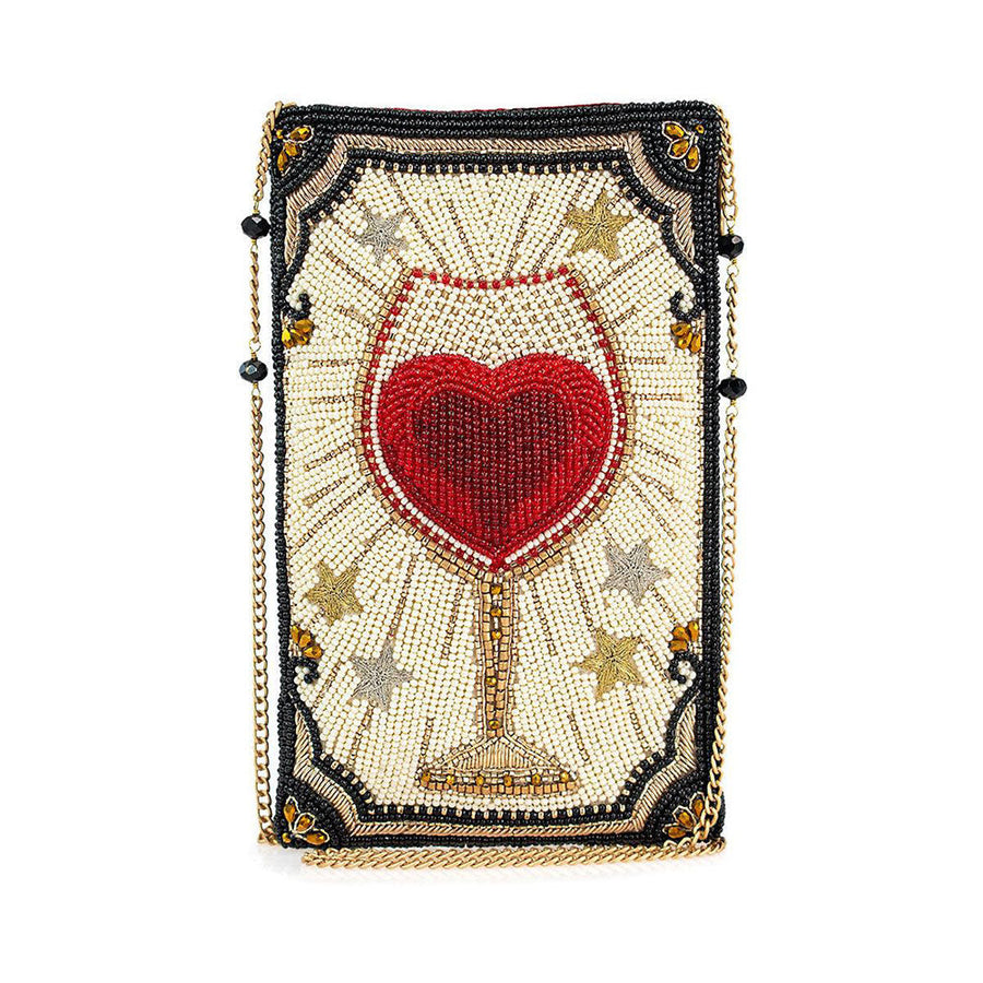 Live, Love & Wine Crossbody Phone Bag by Mary Frances image