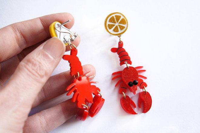 Lobster Earrings by Laliblue - Quirks!